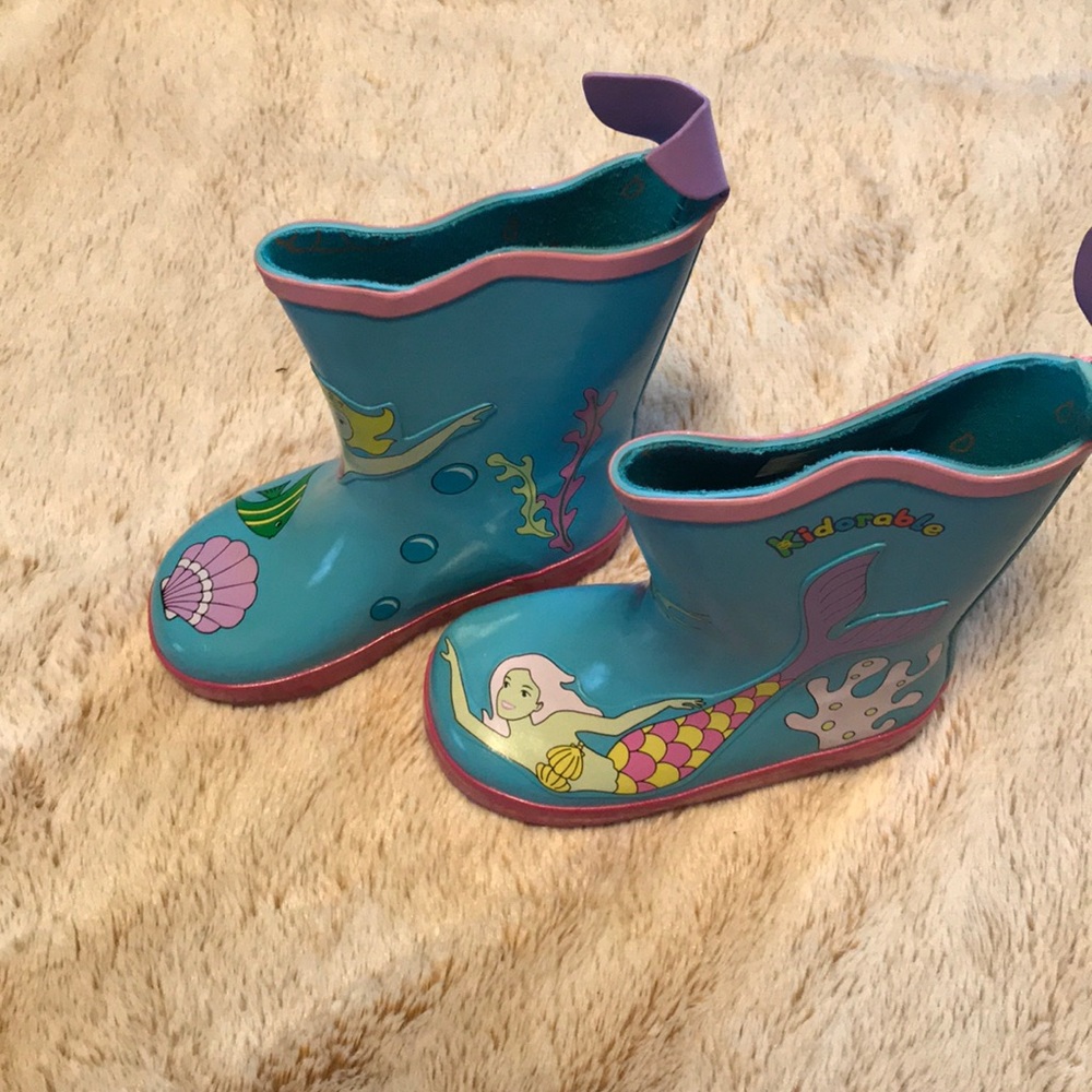 Mermaid rain boots